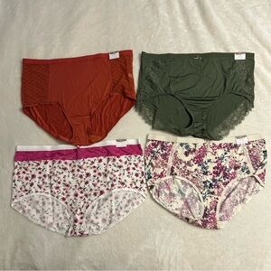 Cacique 22/24 Brief Panties Set of 4 NWT